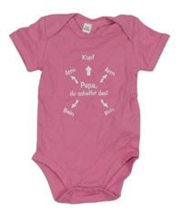 Růžové body s nápisy 