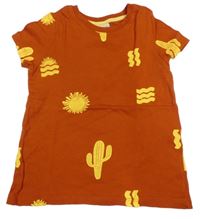 Rezavé tričko s potiskem So Cute