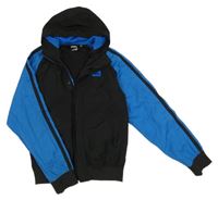 Černo-modrá šusťáková sportovní bunda s kapucí Lonsdale