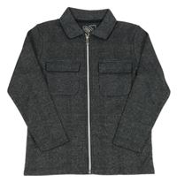 Černo-bílá vzorovná propínací košilová bunda Urban