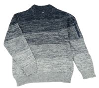 Tmavomodro-bílý melírovaný svetr Primigi