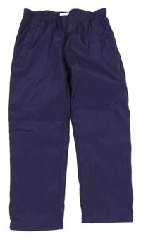 Fialové šusťákové podšité kalhoty 