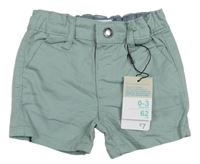 Nové - Světlemodré plátěné chino kraťasy Primark 