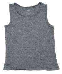 Tmavomdorý melírovaný top H&M