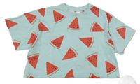 Světlemodré crop tričko s melouny H&M