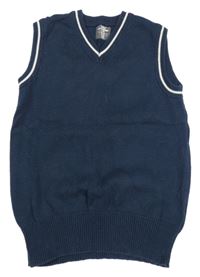 Tmavomodrá pletená vesta H&M