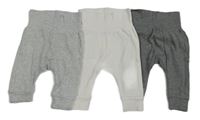 3x - Turecké tepláky - Šedé melírované, bílé, tmavošedé melírované H&M