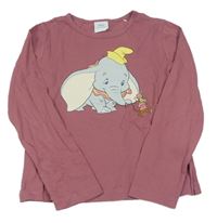 Starorůžovohnědé triko s Dumbem Disney