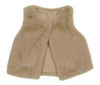 Světlebéžová kožešinová podšitá vesta St. Bernard