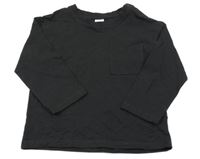 Černošedé melírované triko s kapsou H&M