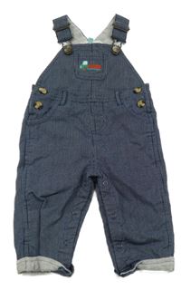 Tmavomodro-bílé pruhované plátěné laclové podšité kalhoty s nákladním autem John Lewis