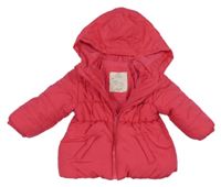 Tmavorůžová šusťáková zimní bunda s kapucí LC WaIKIKI