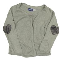 Světlešedý melírovaný propínací svetr lupilu