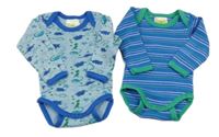 2x - Body - Světlemodro/cobaltově modré s dinosaury, cobaltově modro/pruhovano/zelené PUSBLU