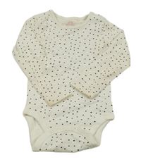 Smetanovo-černé puntíkaté body Next