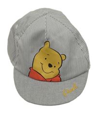 Šedo-bílá pruhovaná kšiltovka s Pú C&A