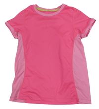 Křiklavě růžovo-růžové sportovní tričko H&M