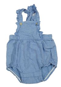 Modré melírované laclové kraťasy s volánky H&M