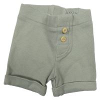 Šedé žebrované elastické kraťasy H&M