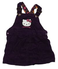 Fialová manšestrová sukně s laclem Hello Kitty zn. H&M