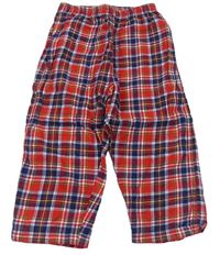Červeno-modré kostkované pyžamové kalhoty Jojo Siwa