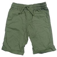Khaki plátěné kraťasy F&F