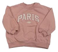 Starorůžová mikina s nápisem H&M