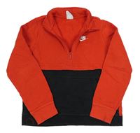 Červeno-černá mikina s logem Nike