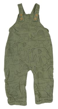 Khaki laclové tepláky se zvířaty George