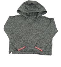 Tmavošedá melírovaná sportovní mikina s kapucí Reserved