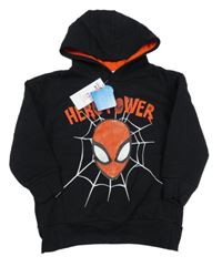 Nové - Černá mikina se Spidermanem a kapucí Pep&Co