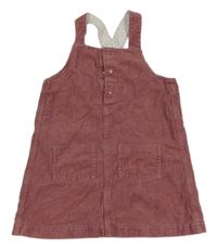 Vínové manšestrové šaty M&S