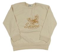 Béžová mikina s motýlem a nápisem LC Waikiki