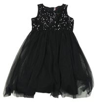 Černé flitrovo/tylové šaty Orchestra