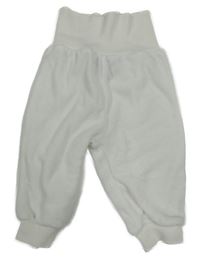 Bílé sametové tepláky