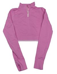 Tmavorůžové sportovní crop triko Primark