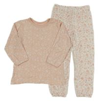 Růžovo-bílé květované pyžamo se zvířaty Topomini