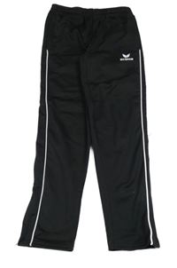 Černé sportovní tepláky s pruhem a logem Erima