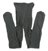 Tmavošedé melírované punčocháče H&M