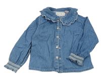 Modrá riflová halenka s límečkem Zara