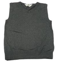Tmavošedá melírovaná svetrová vesta H&M
