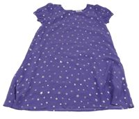 Fialové šifonové šaty s hvězdami BPC