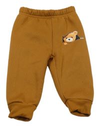 Hnědé tepláky s medvědem