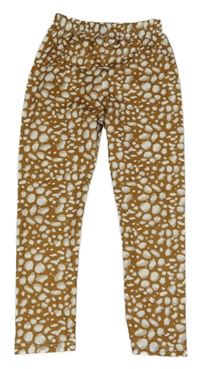 Hnědé vzorované legíny Shein