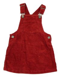 Červené manšestrové laclové šaty Next