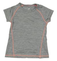 Šedé melírované sportovní tričko H&M