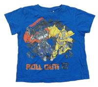 Modré tričko s Transformers