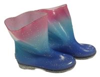 Růžovo-modré ombré třpytivé holiny Tu vel. 31