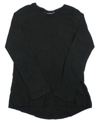 Černé triko s kapsou Primark
