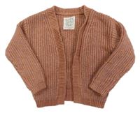 Skořicový třpytivý svetrový cardigan C&A